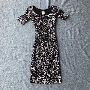 Reiss Navy White Lace Floral Bodycon Dress